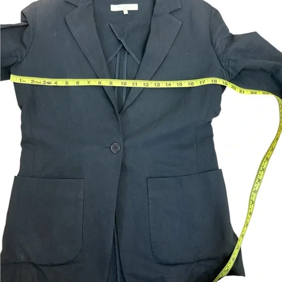 Apiece Apart Black Cotton Viscose One Button Blazer size 6 - Picture 11 of 12